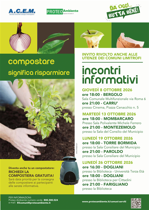Compostaggio domestico - Incontri informativi