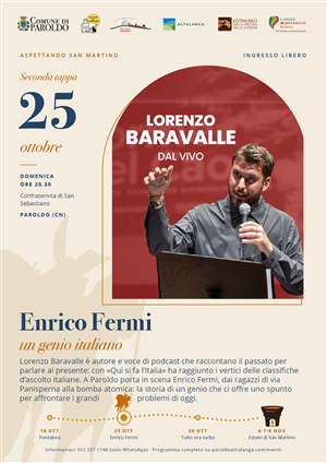 "Enrico Fermi, un genio italiano": Lorenzo Baravalle dal vivo